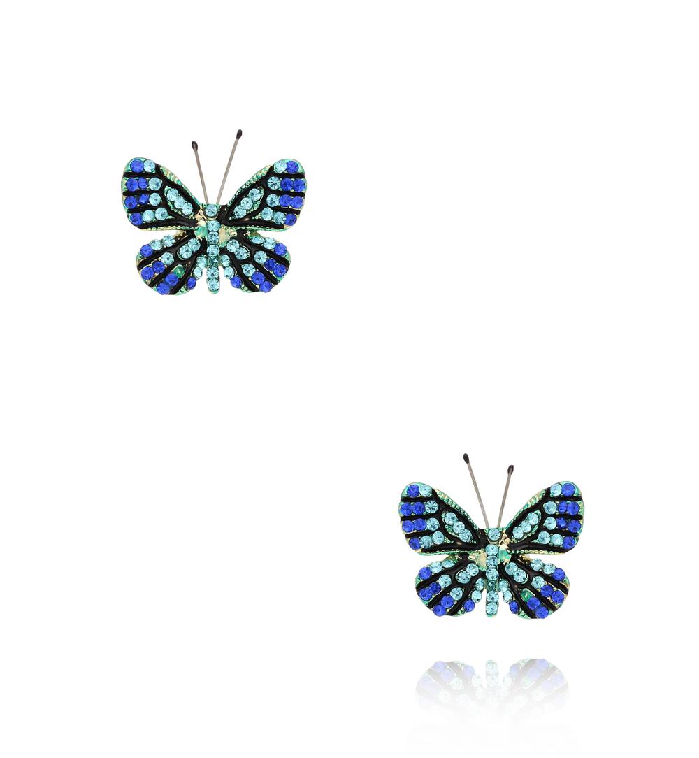 Kolczyki z kolorowymi motylkami Papillon KPI0008