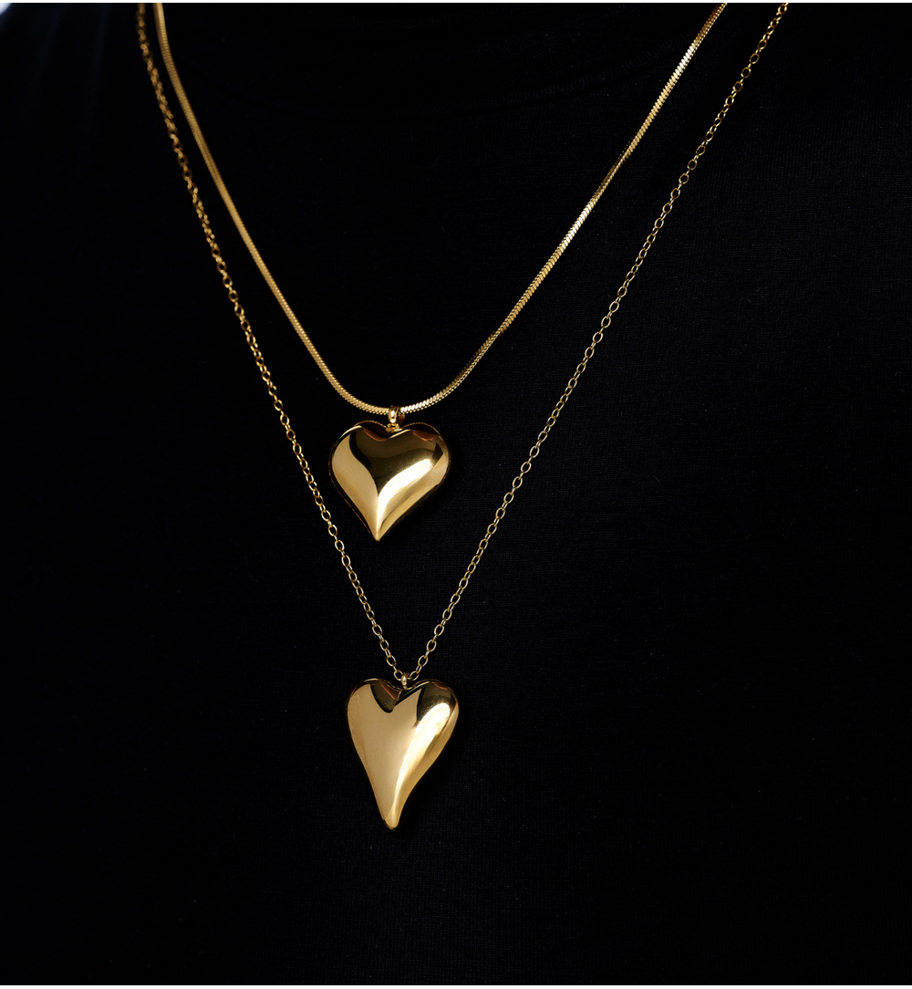 Naszyjnik z  sercem złoty NSY0671