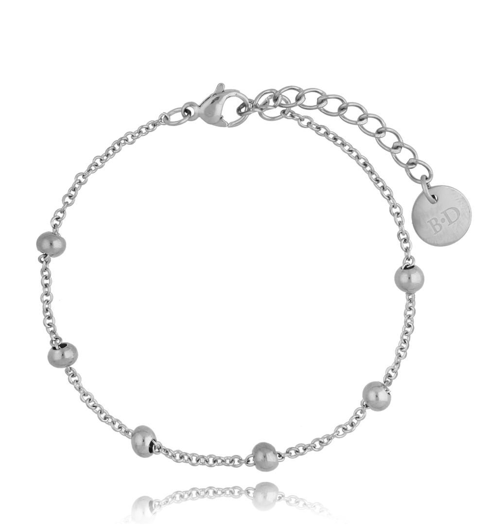 Bransoletka posrebrzana z kuleczkami Balls BSA0188