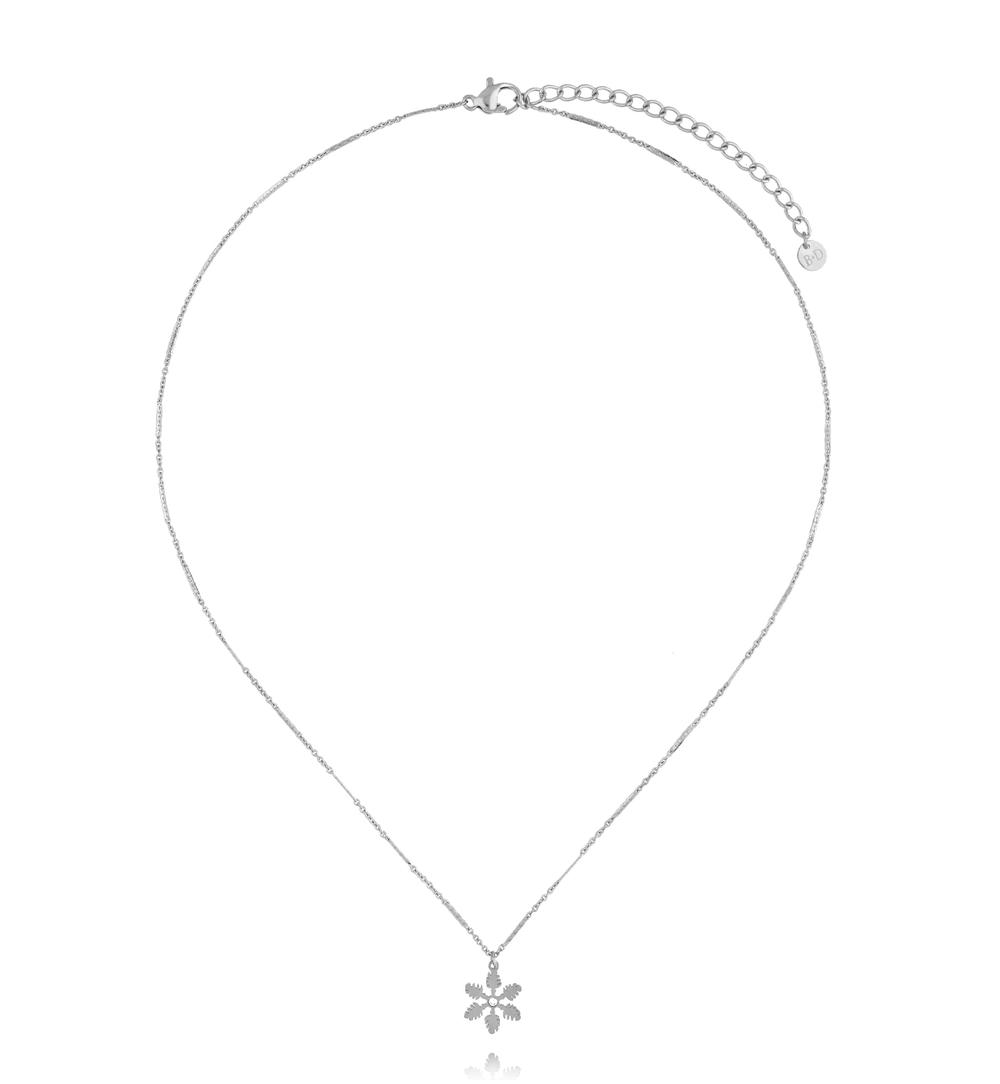 Zestaw biżuterii srebrnej ze śnieżynkami ZN0082