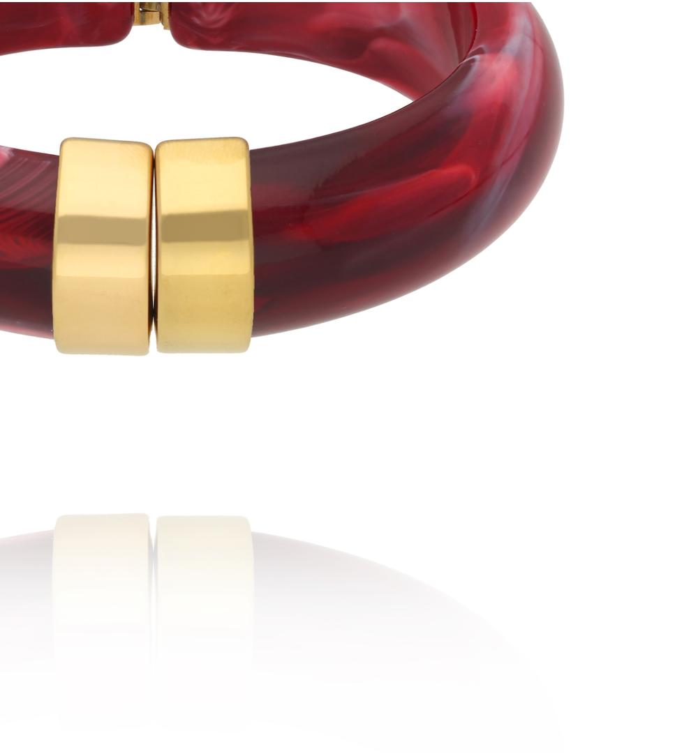 Bransoletka w odcieniu głębokiej rubinowej czerwieni BEU0020