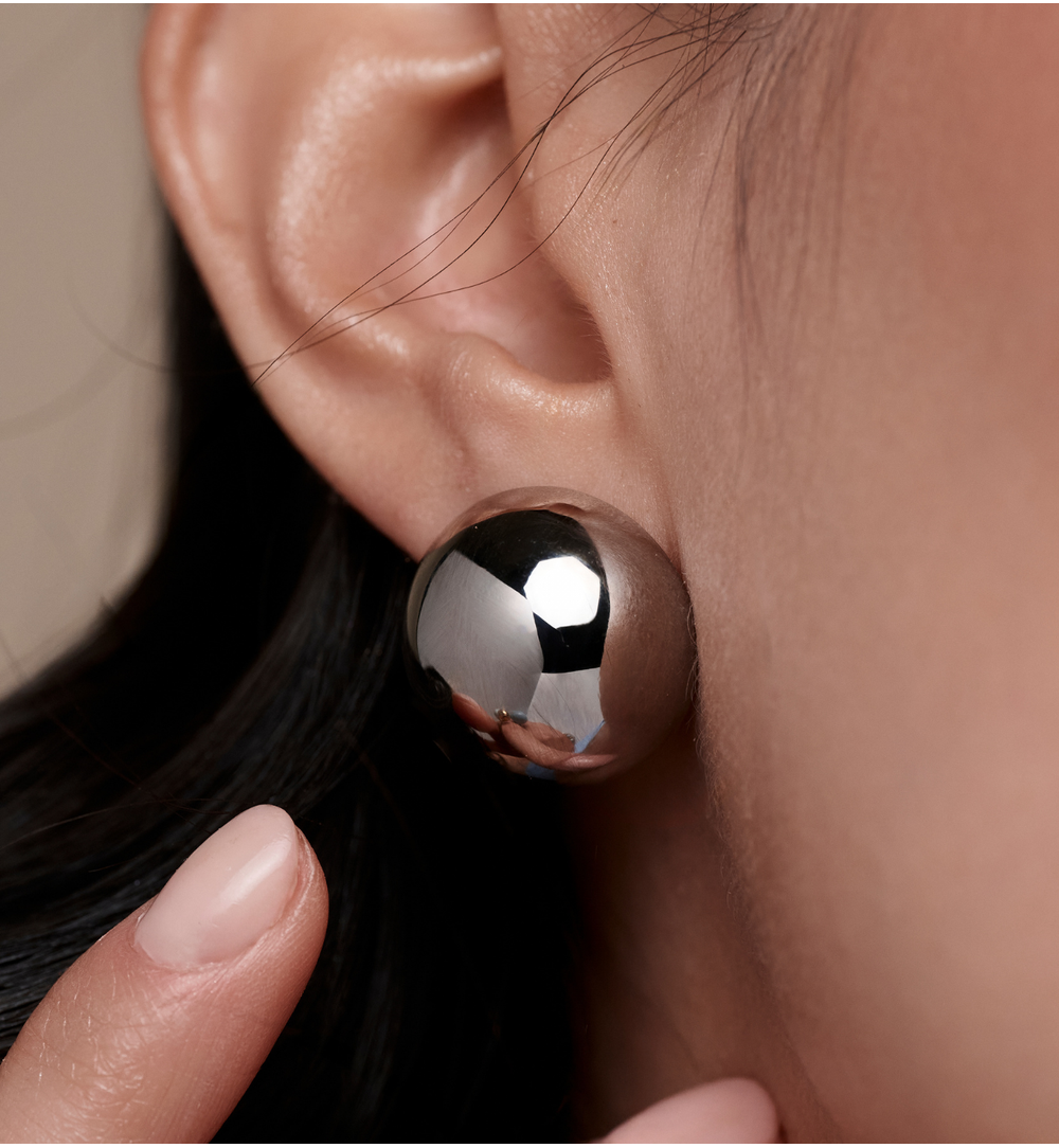 Kolczyki półkole srebrne KSY0636