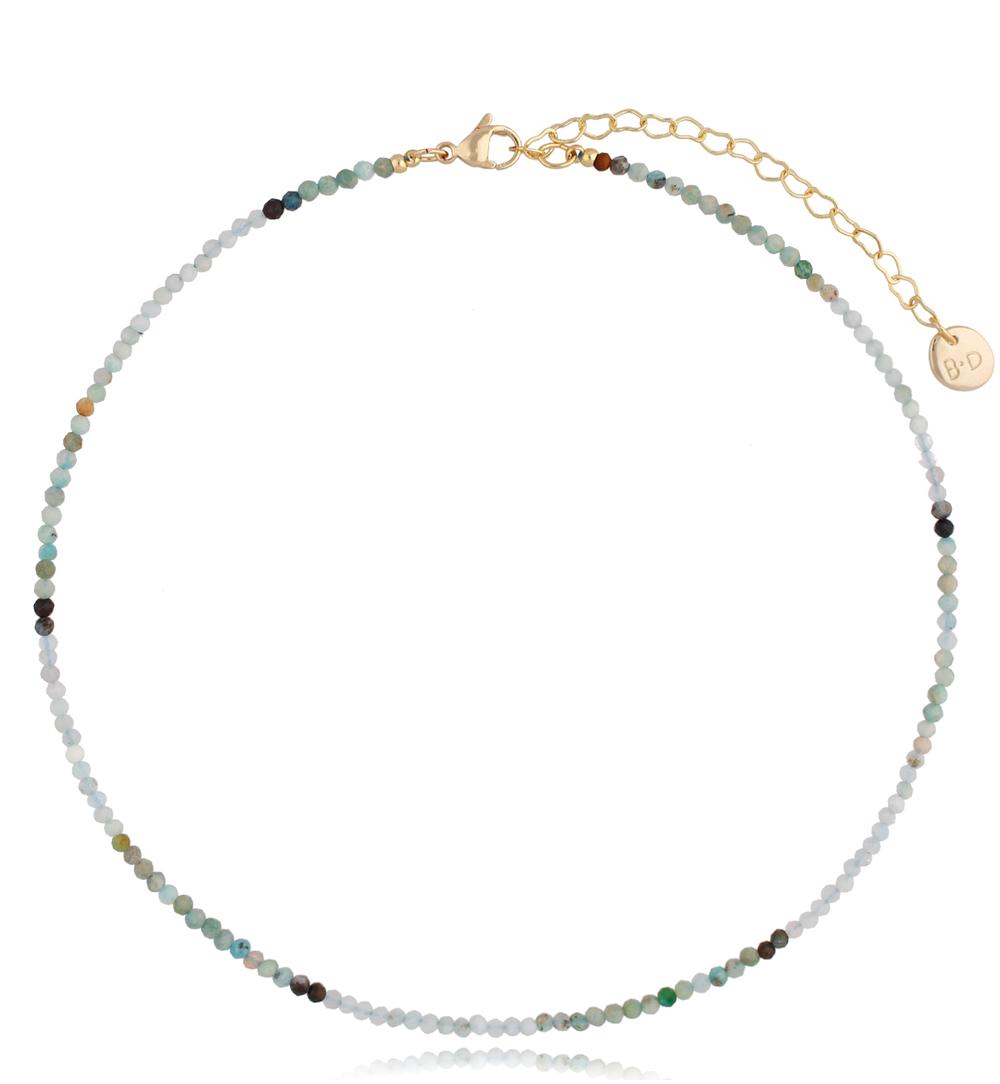Naszyjnik z amazonitami i agatami Basic NTW0585