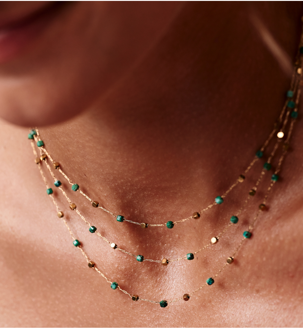 Naszyjnik z jadeitami afrykańskimi Temple of the Sun NPA1288