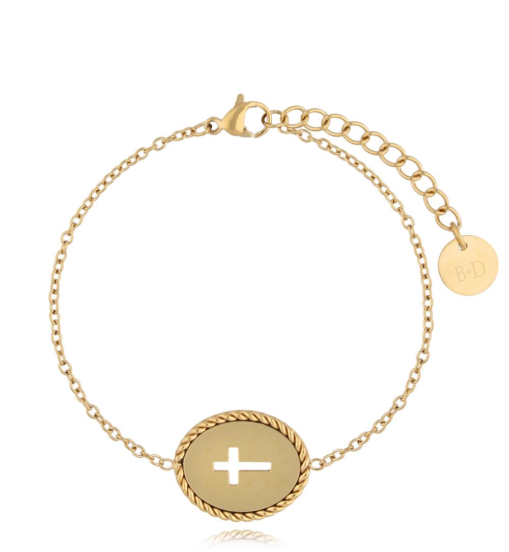Bransoletka złota z krzyżykiem Croix BSA0426