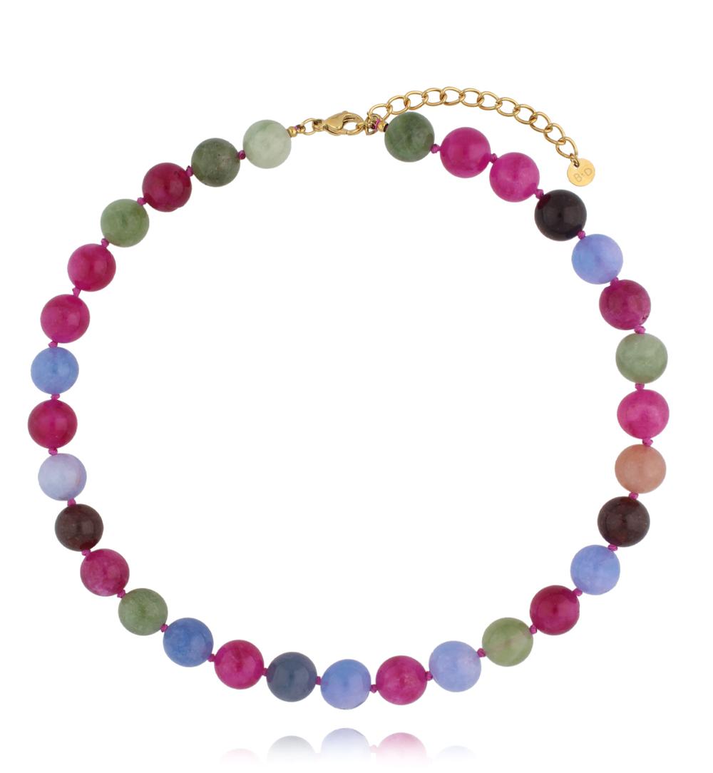 Naszyjnik z kolorowych jadeitów NPA1529