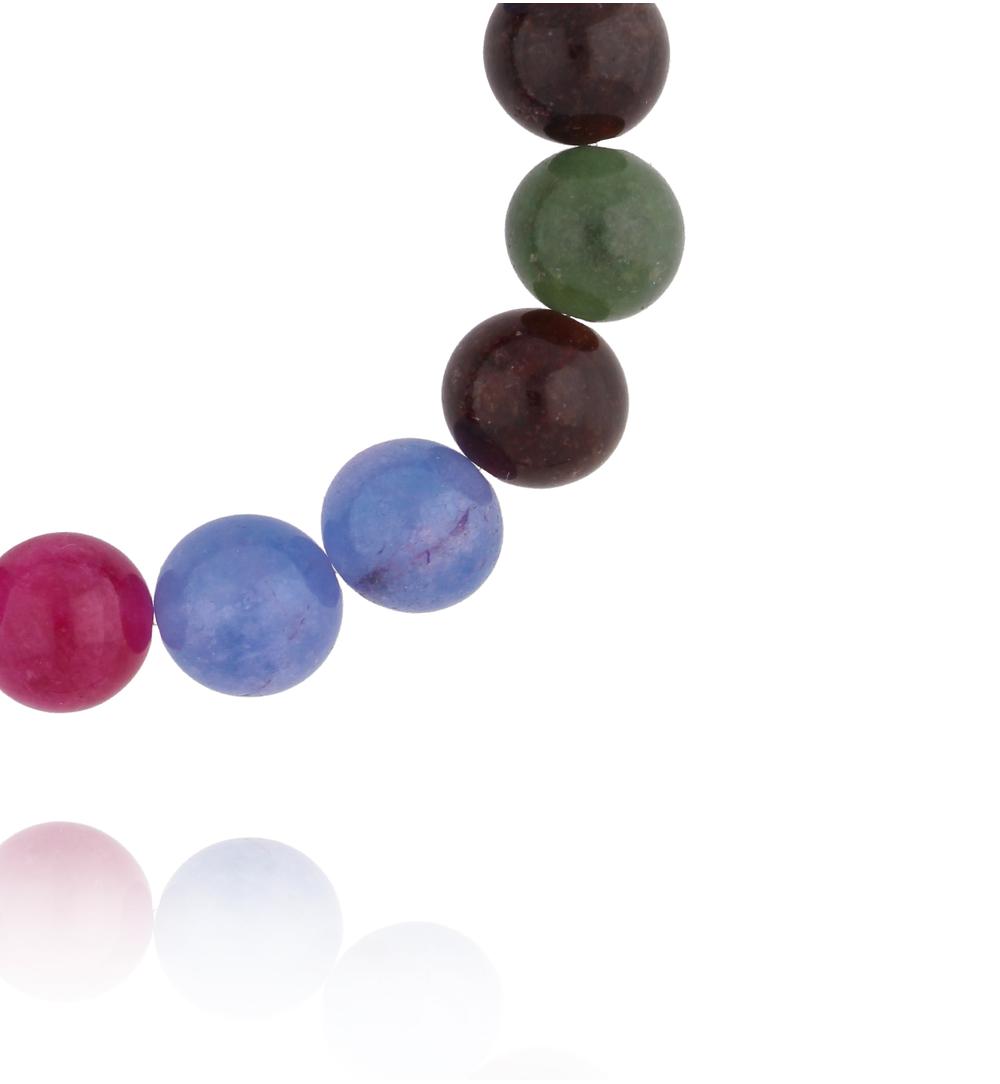 Bransoletka z kolorowymi jadeitami BPA0600