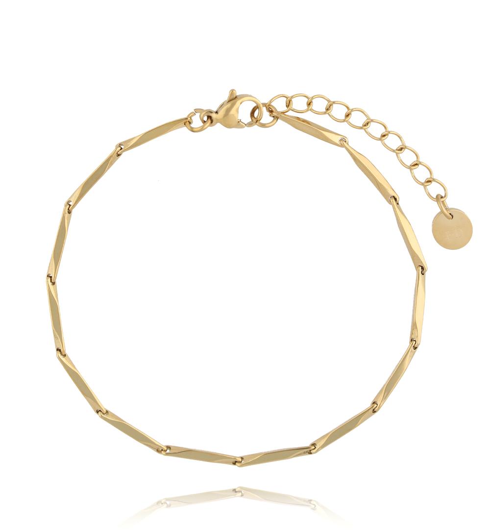 Bransoletka z łańcuszkiem złotym Eternal Steel BSA0627