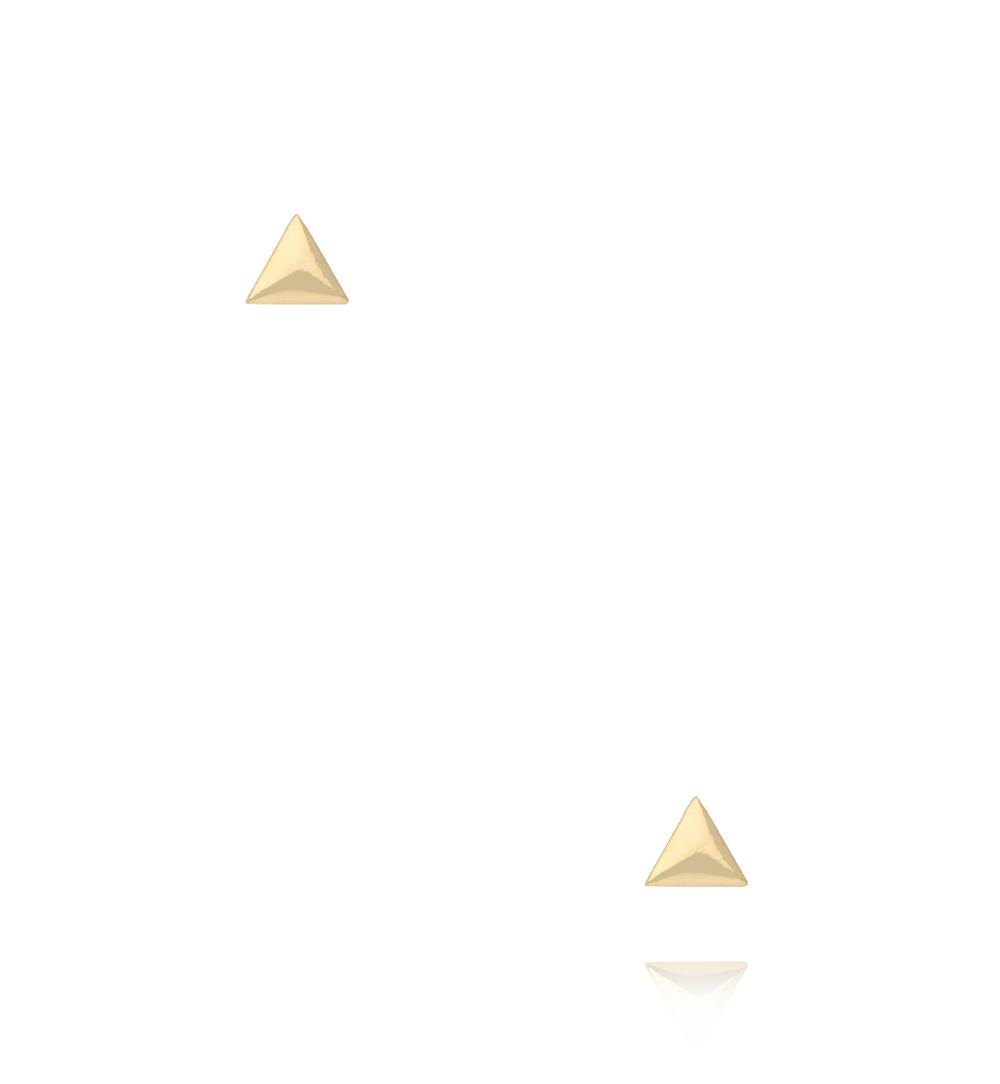 Zestaw złoconych geometrycznych kolczyków KMB0023