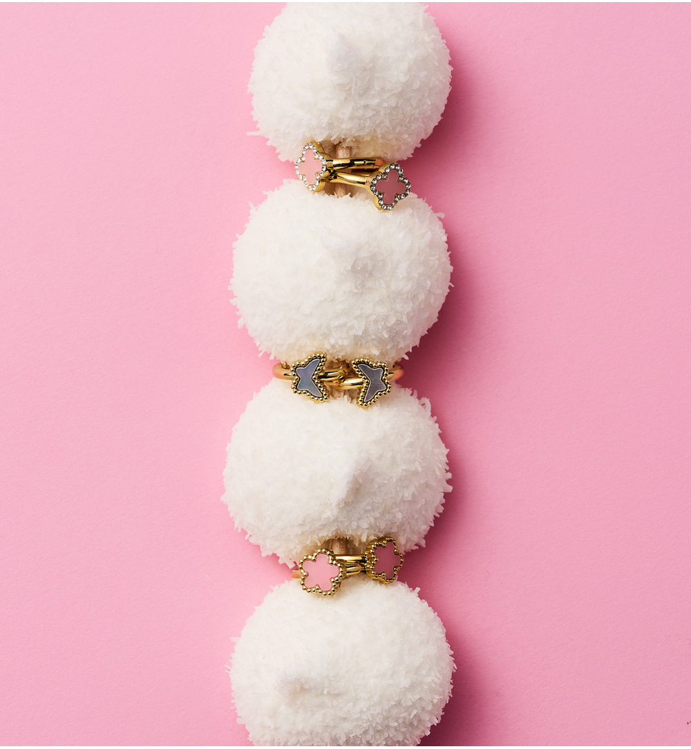 Kolczyki kółka z perłowymi motylkami KSA2397