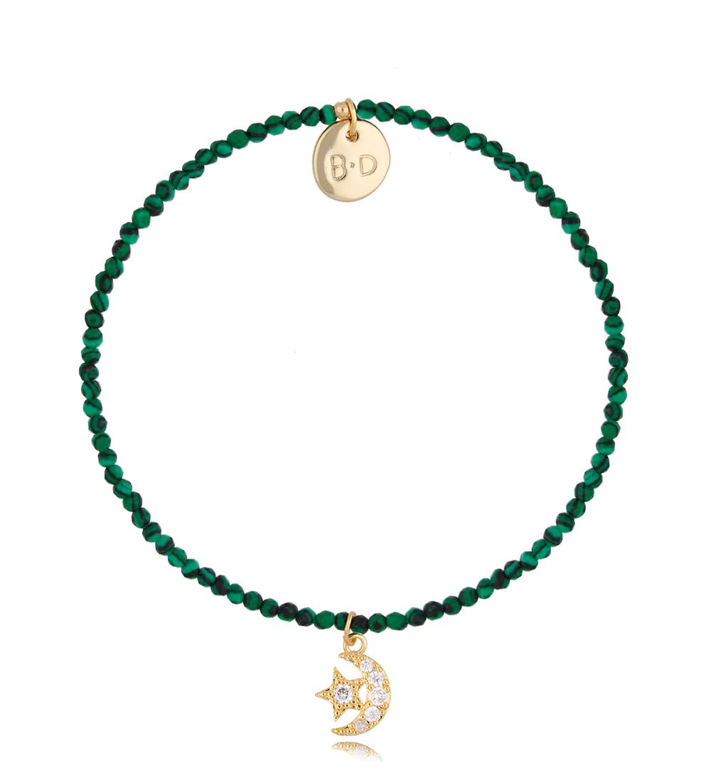 Bransoletka z malachitami i księżycem Lifestyle BTW1098