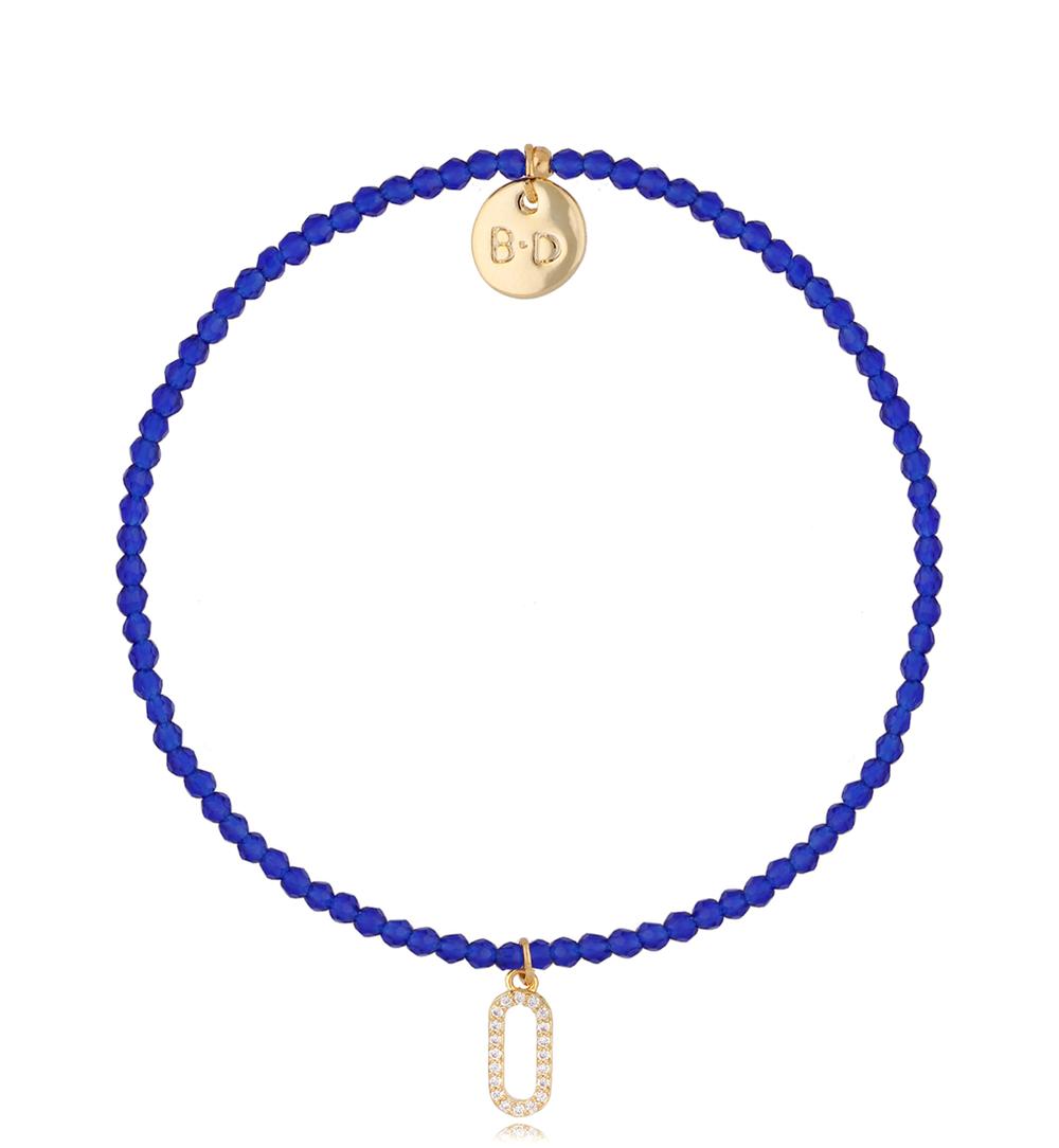 Bransoletka z granatowymi cyrkoniami i i zawieszką Lifestyle BTW1063