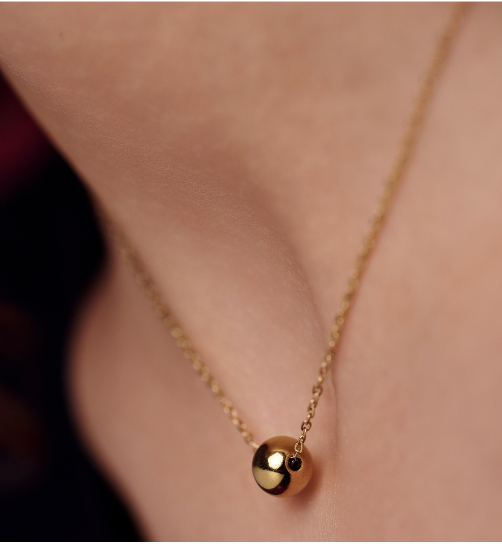 Naszyjnik złoty z kulką Golden Dreams NSA0810