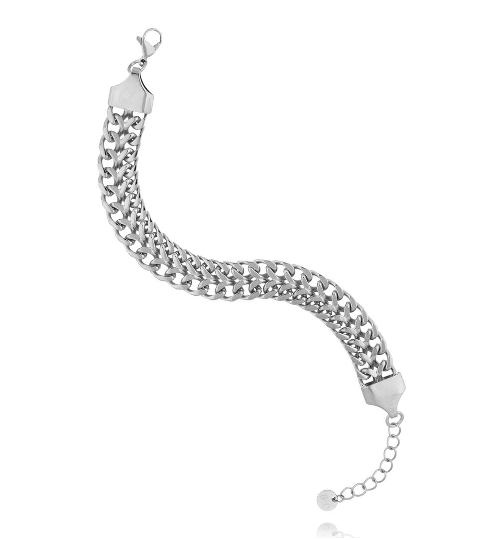 Zestaw biżuterii z łańcuchami srebrny ZN0189