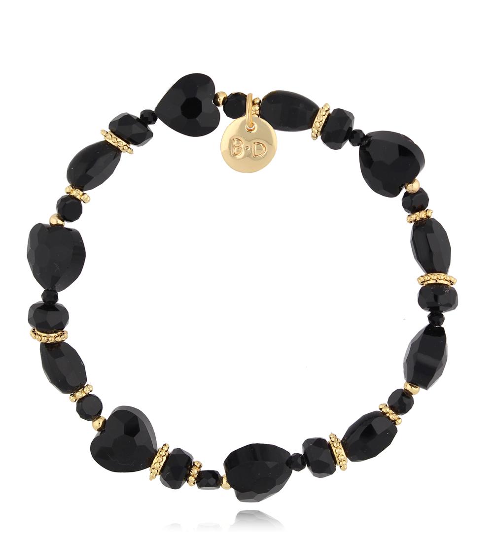 Bransoletka z czarnymi kryształkami BTW3098