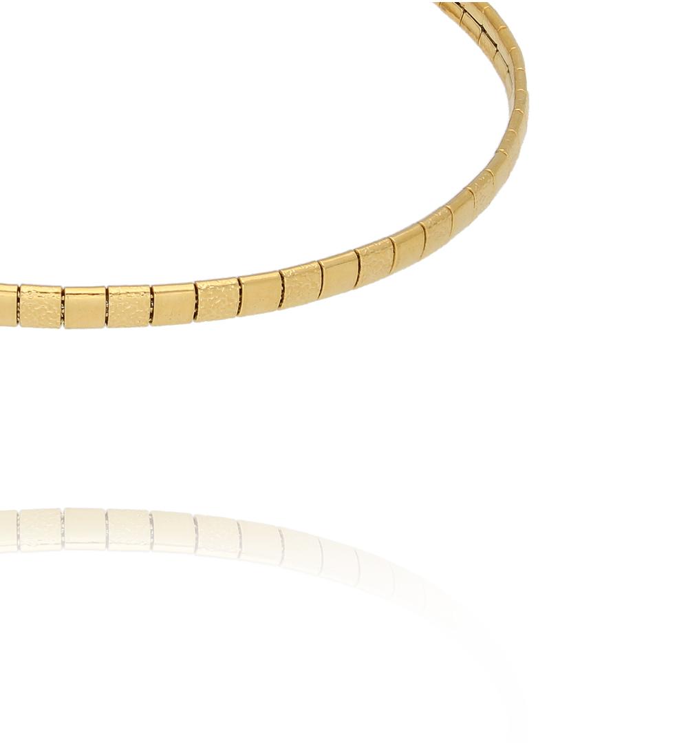 Delikatna złocona bransoletka typu żmijka BSY0407