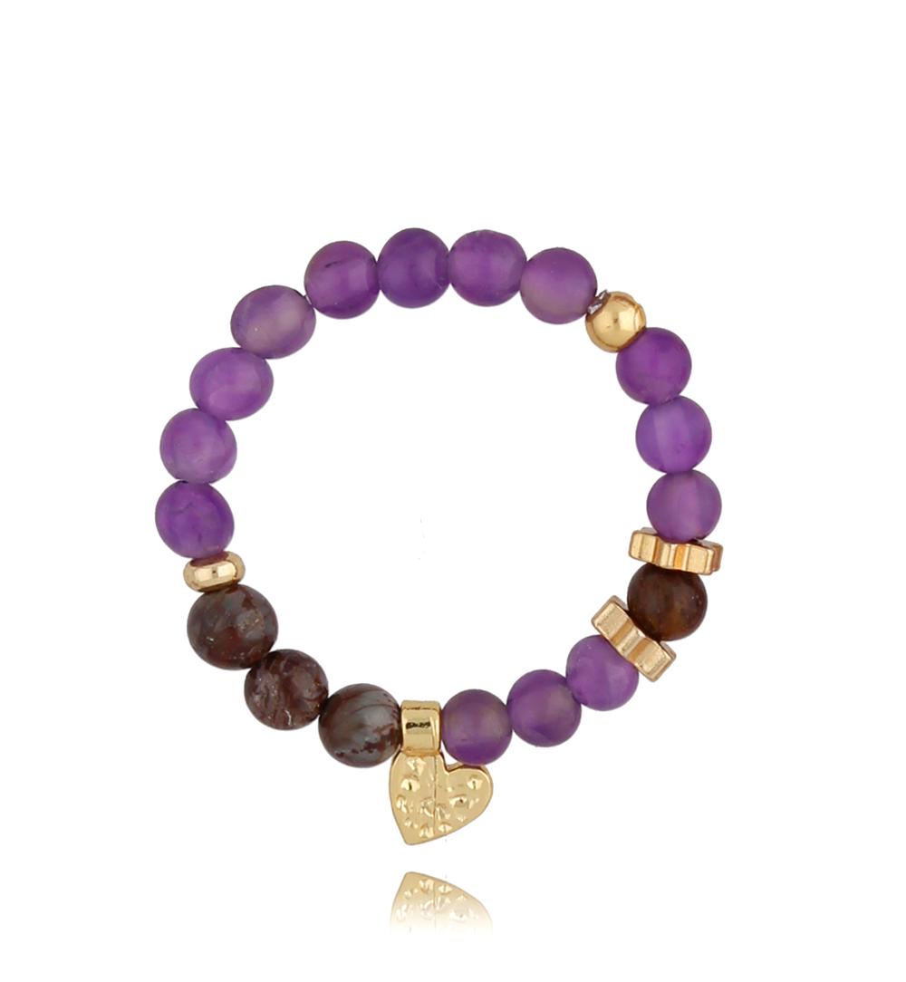 Pierścionek z ametystami Secret Love PSC0295