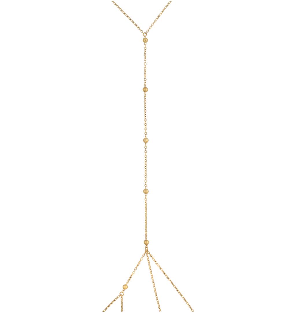 Naszyjnik na ciało złoty z kuleczkami body chain Varadero NSA0598
