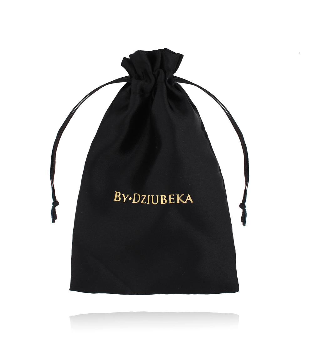 Woreczek satynowy czarny średni