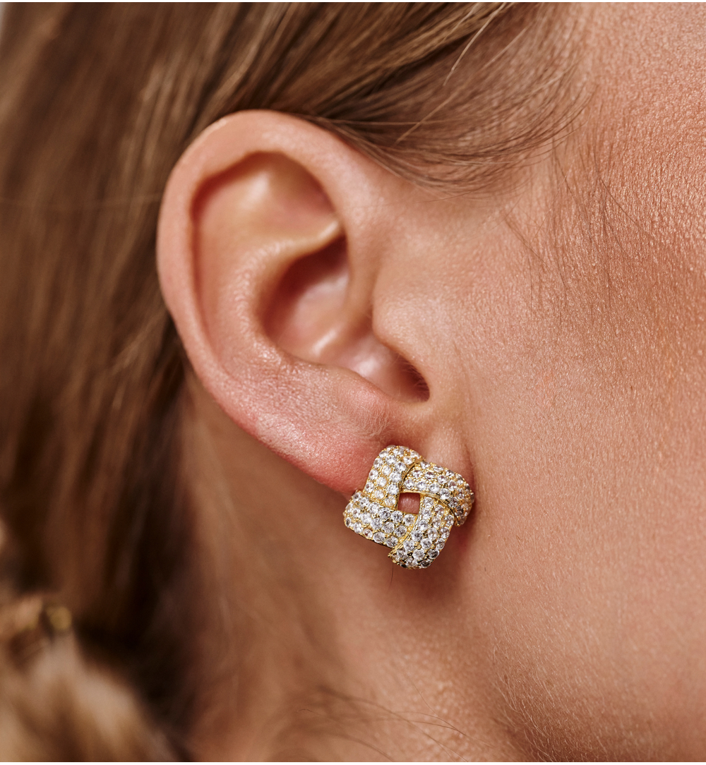 Kolczyki z cyrkoniami złote KSS2177