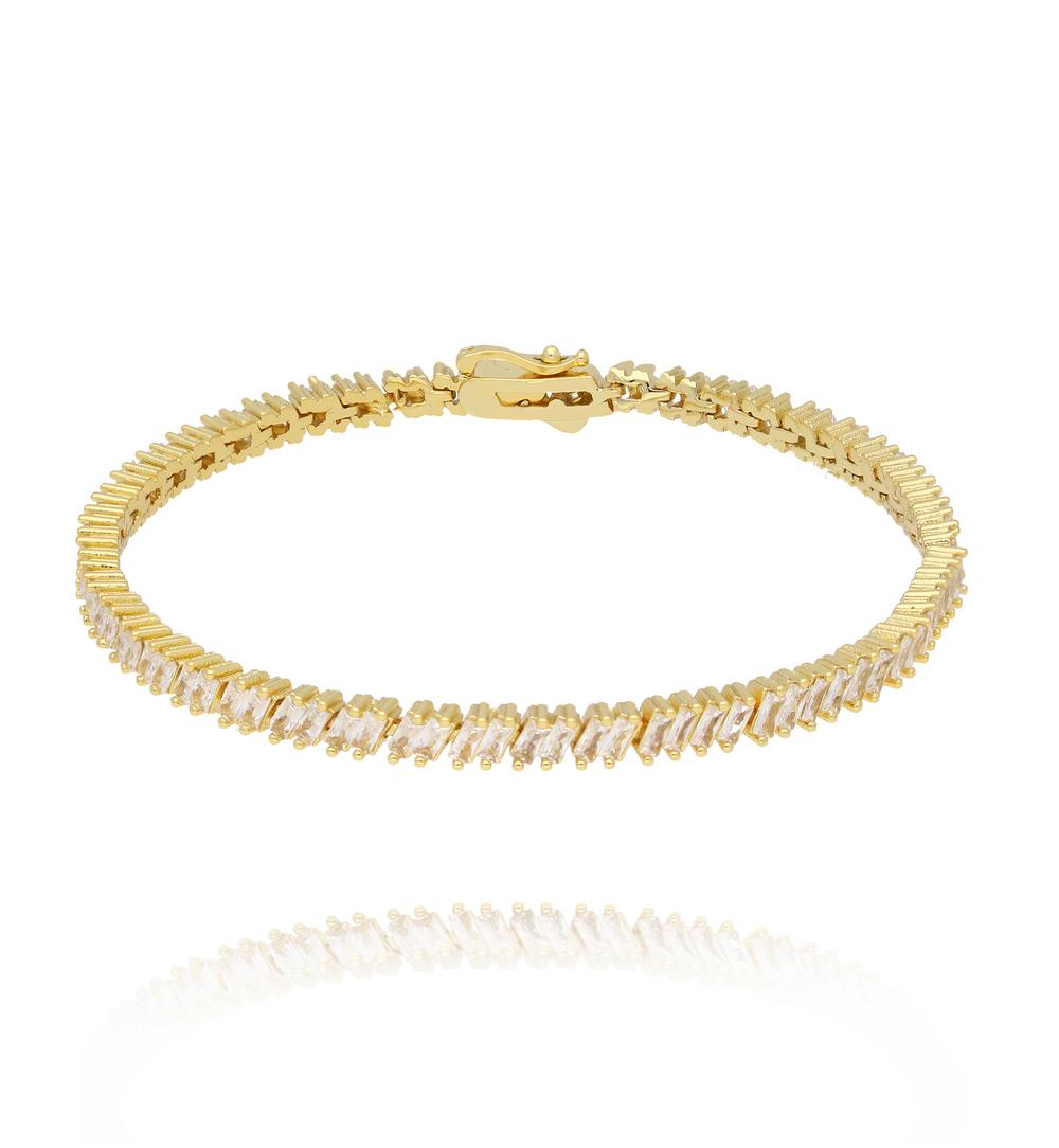 Bransoletka typu tennis z cyrkoniami w formie obręczy BSS0263