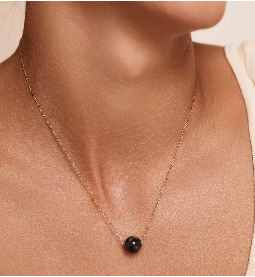 Naszyjnik z labradorytem NLB0340