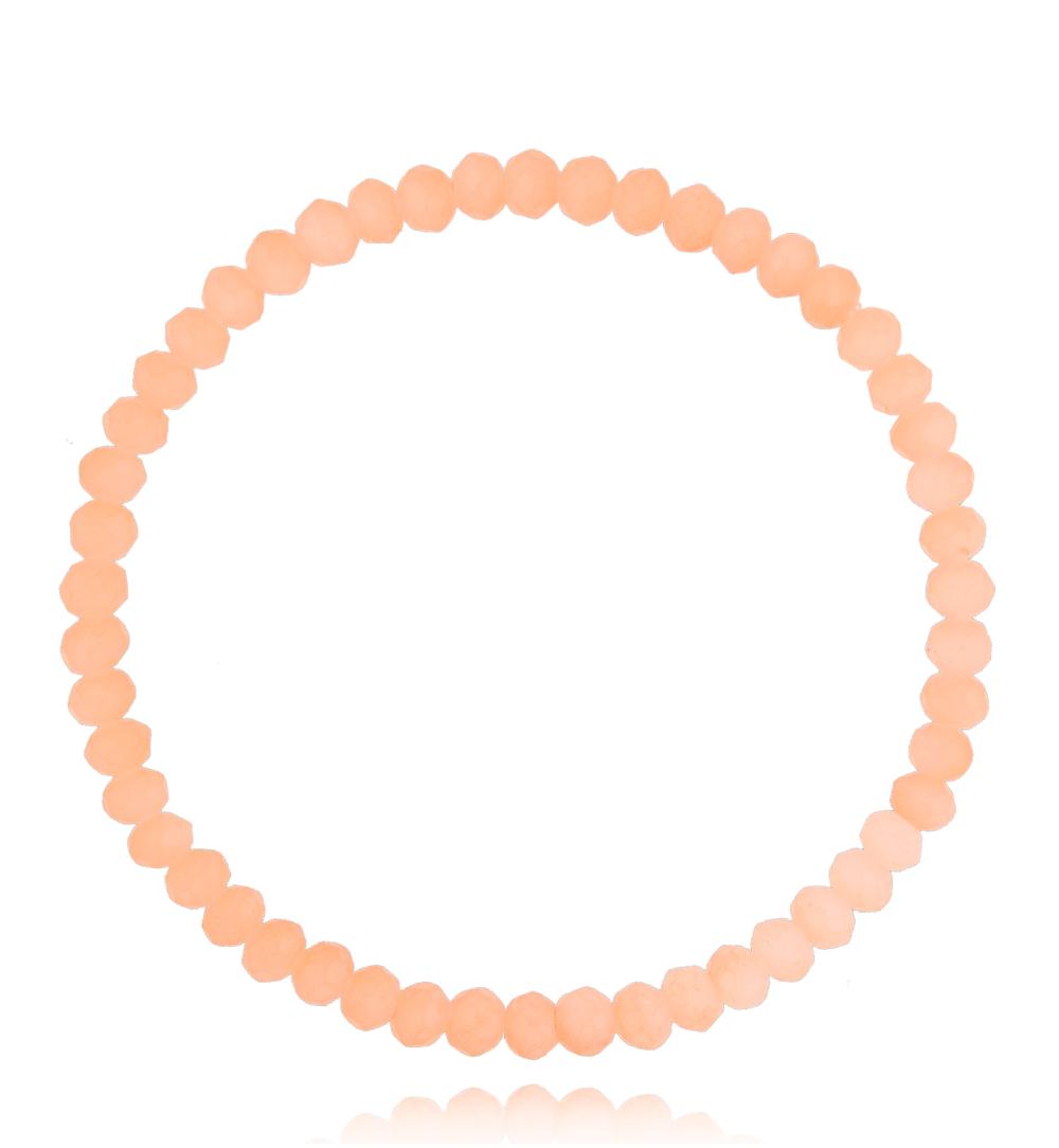 Bransoletka z brzoskwiniowymi kryształkami Luminous Crystal 4 mm BCY0254