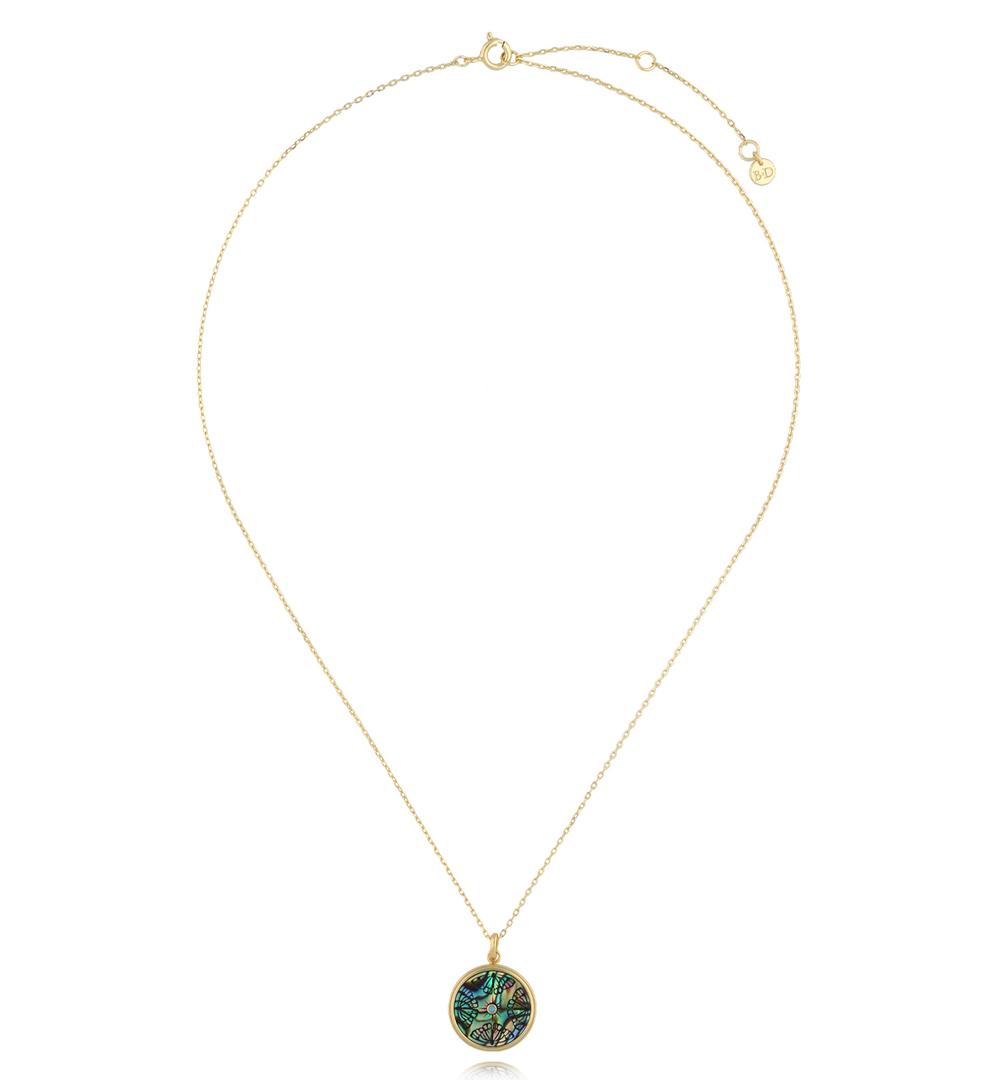 Naszyjnik z turkusem i muszlami abalone Aqua Harmony NFA0049