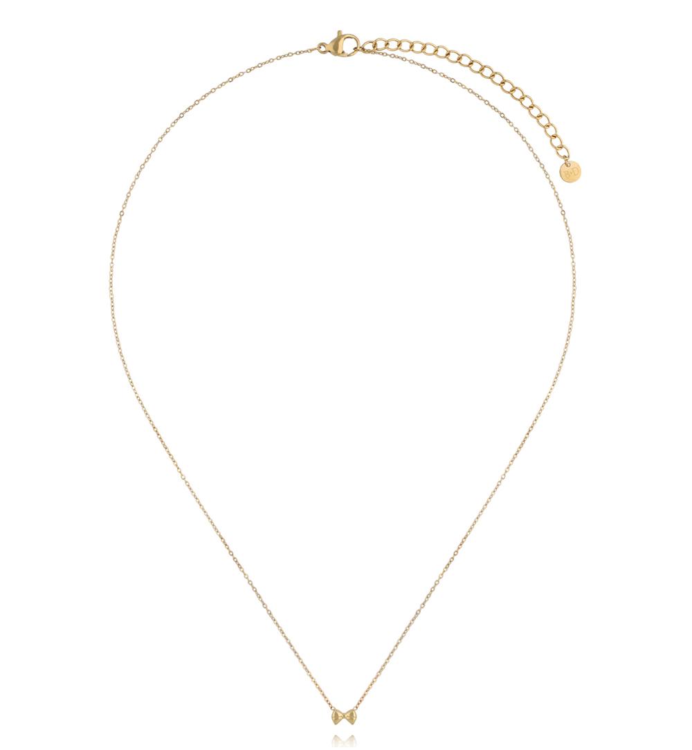 Naszyjnik z kokardką złoty NSY0789