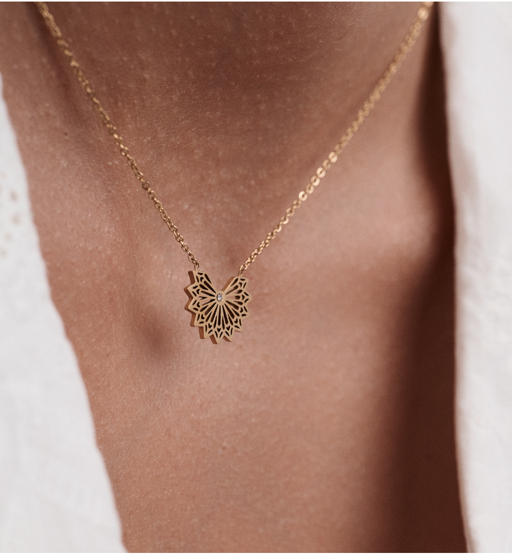 Naszyjnik złoty Fan NSA0914