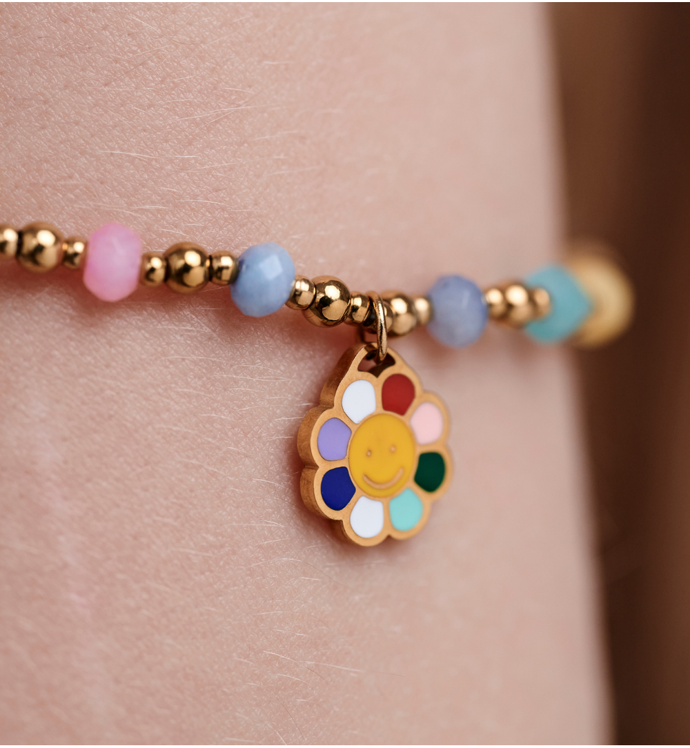 Bransoletka kolorowa z jadeitami BTW3375