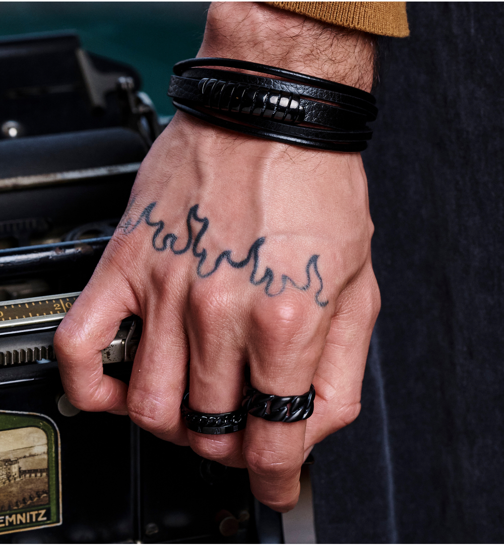 Bransoletka męska skórzana Agustín BMITC0745