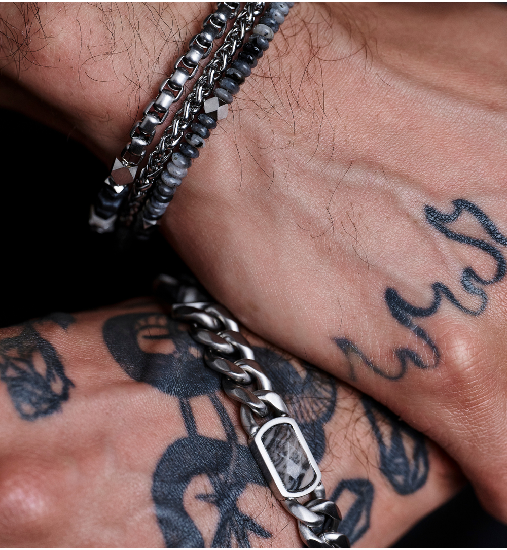 Bransoletka męska z jaspisami BMITC0962