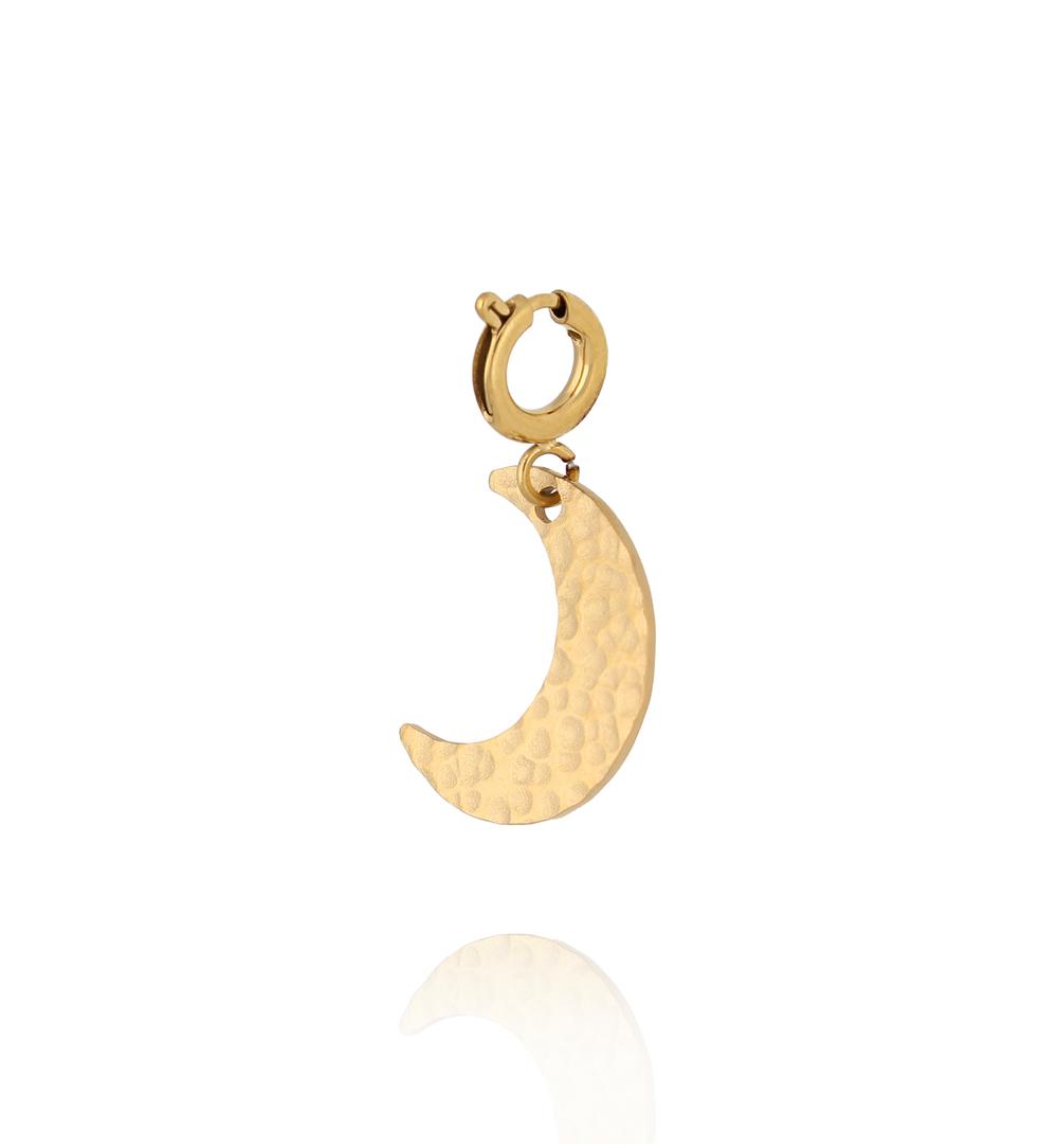 Charms złoty młotkowany półksiężyc CHA0156