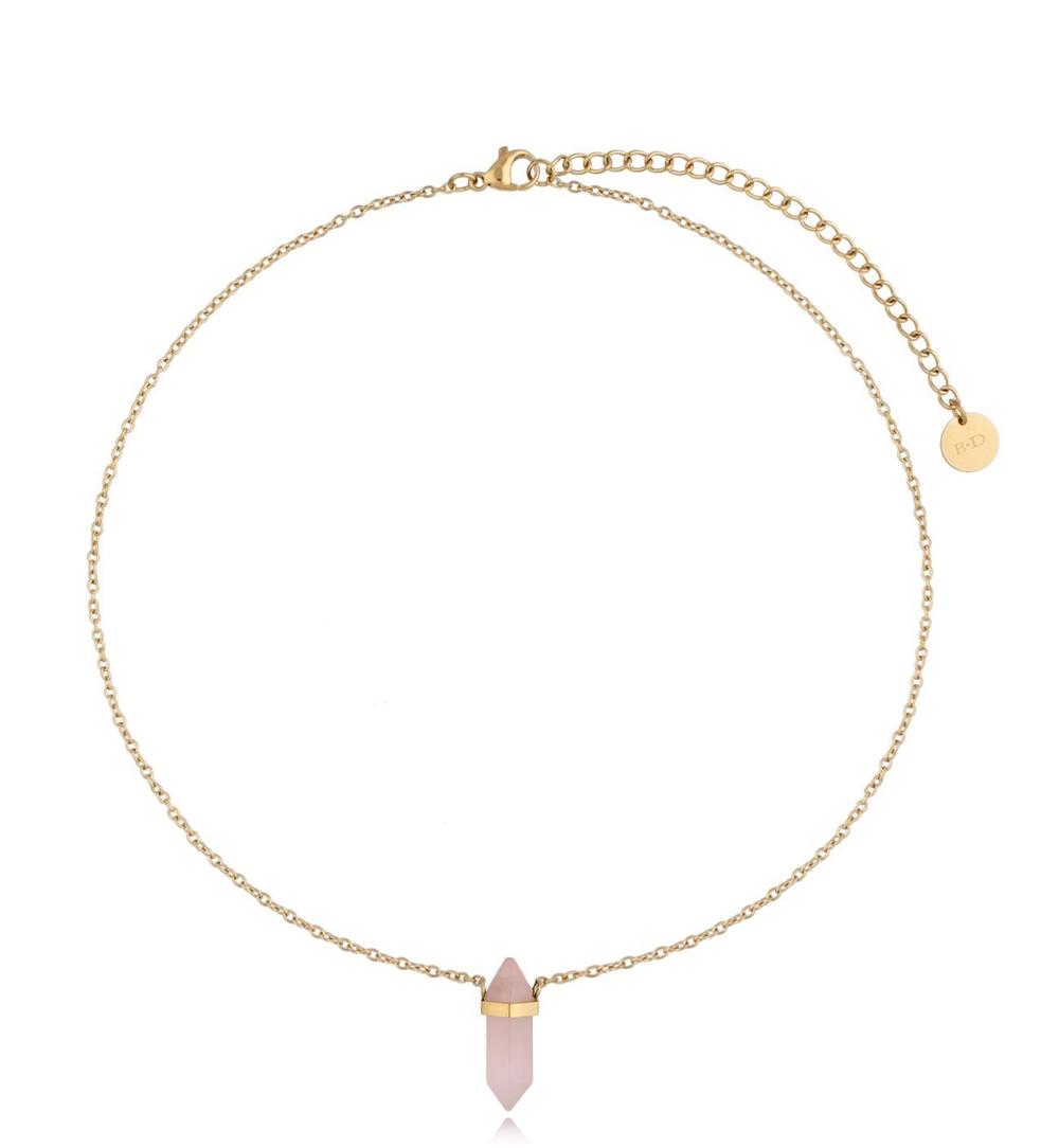 Naszyjnik z kwarcem różowym 46 cm Shelly NLB0233