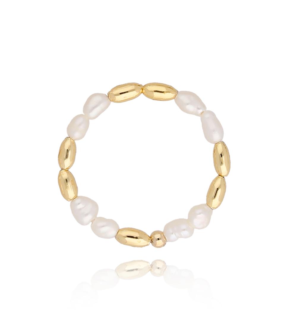 Pierścionek elastyczny z pereł PTW0088