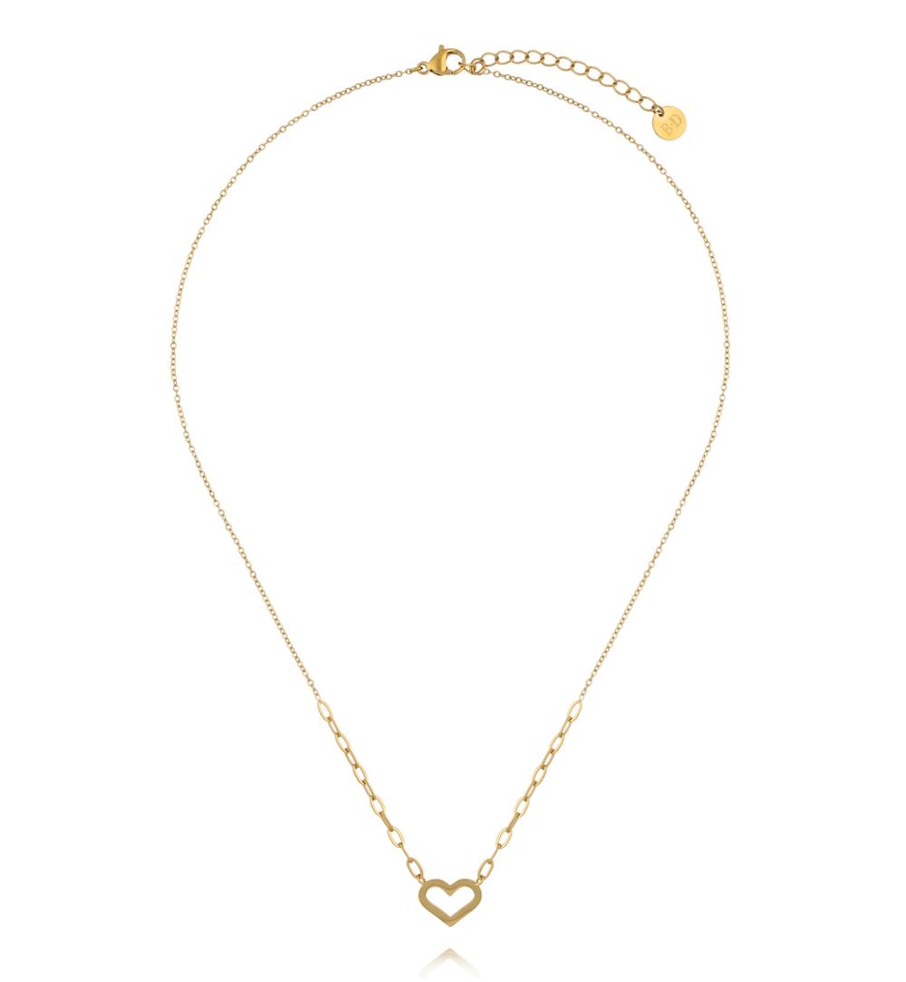 Zestaw biżuterii ze złotymi sercami ZN0232