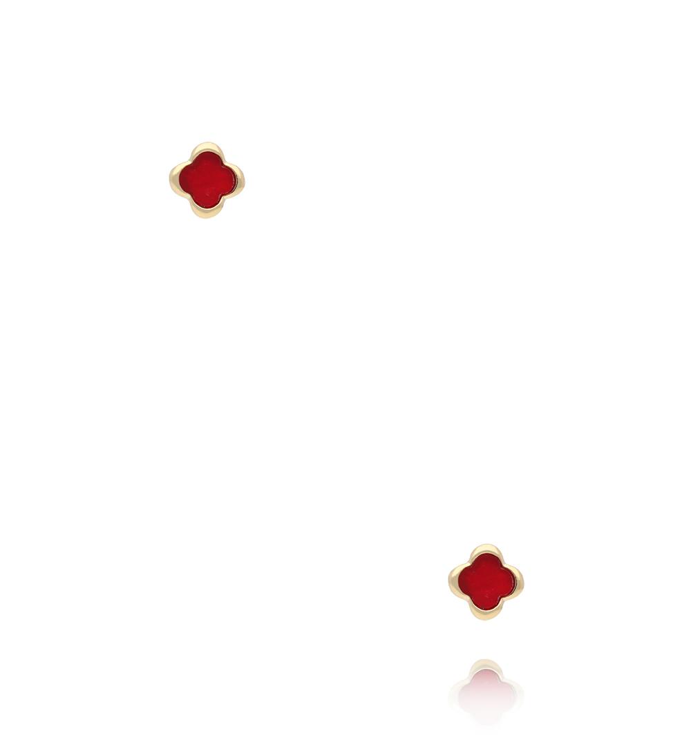 Zestaw kolczyków w kształcie koniczyny KMB0054