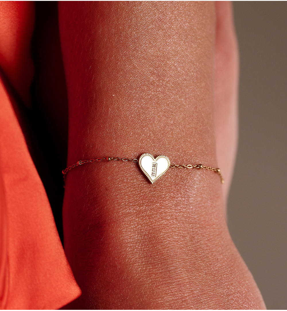 Bransoletka z sercem złota BSY0549