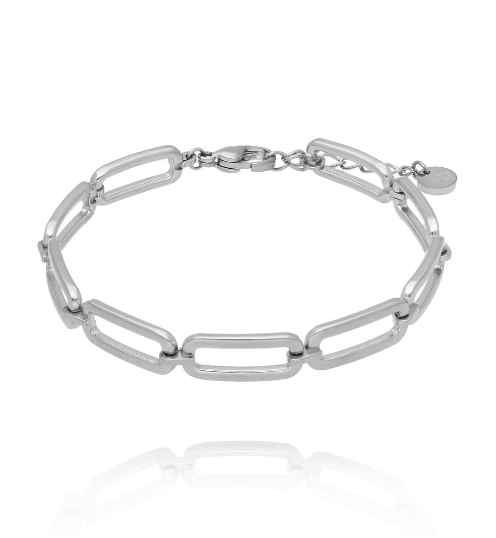 Bransoletka srebrna geometryczna gładka BSY0639