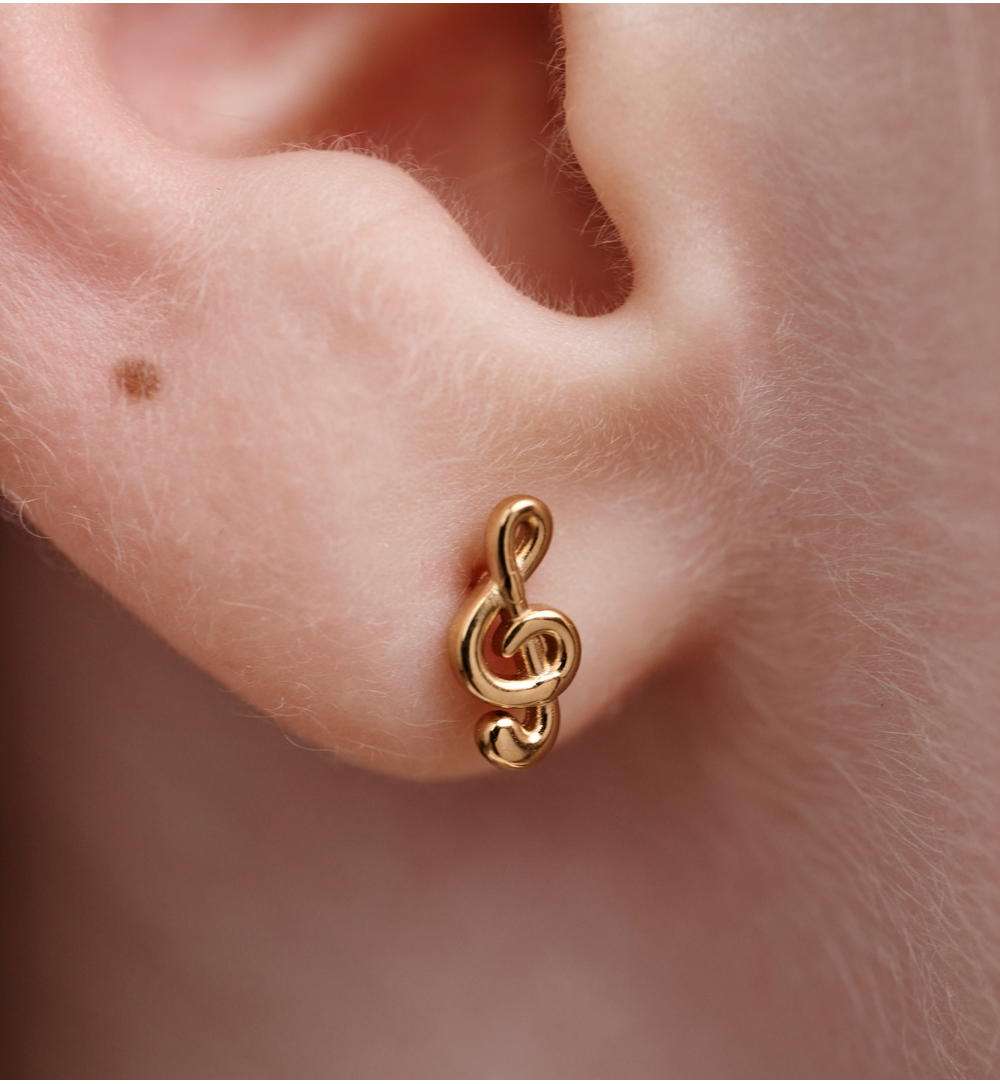 Kolczyki w kształcie klucza wiolinowego KSY0543