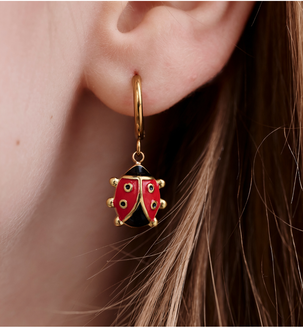 Zestaw biżuterii dla mamy i córki z biedronkami ZN0223