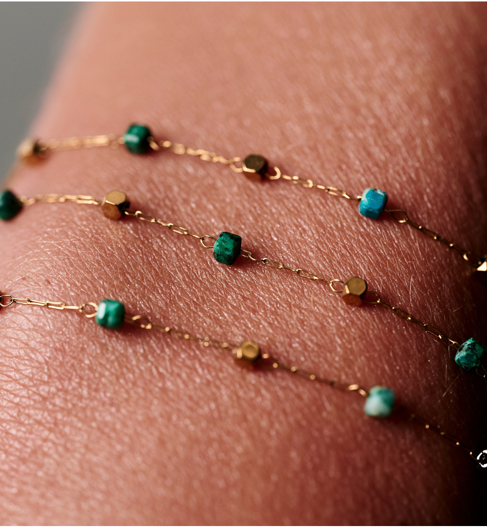 Bransoletka z jadeitami afrykańskimi Peruvian BPA0490