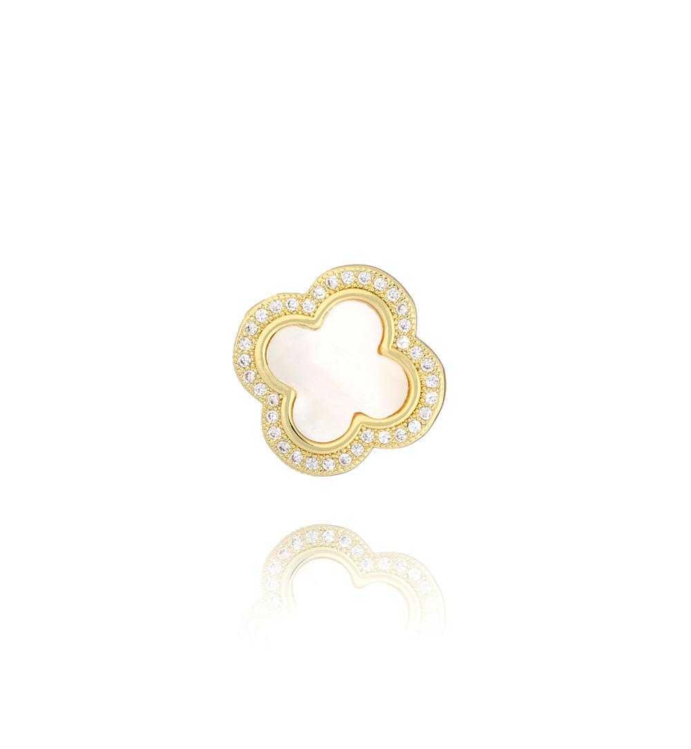 Broszka z koniczynką Gold Clover BRSS0229
