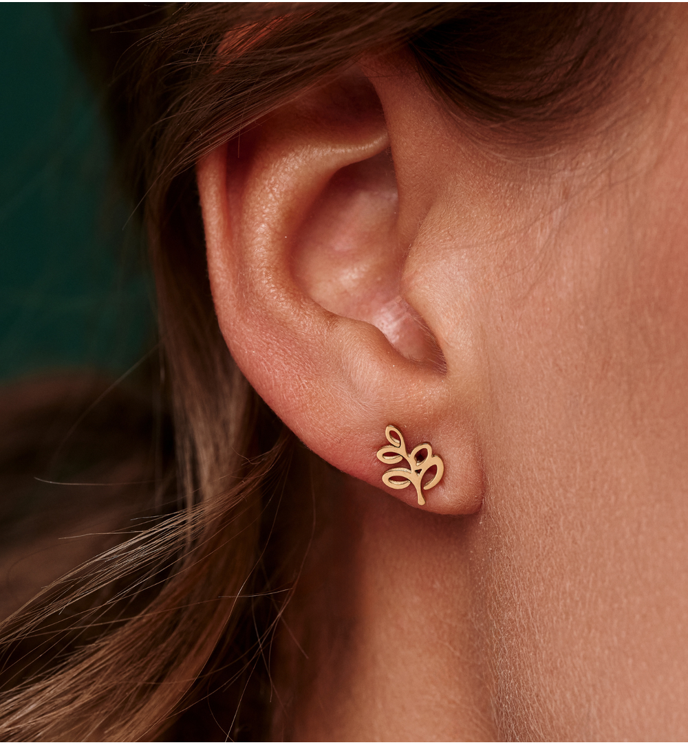 Kolczyki w kształcie listka KSY0566