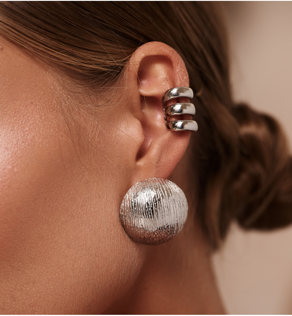 Nausznice srebrne potrójne KSY0462