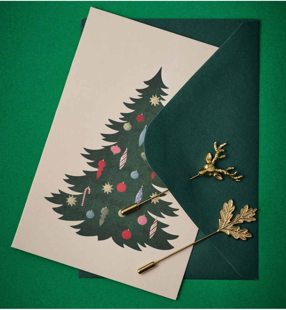 Broszka szpilka z głową jelenia – złota BRSA0012