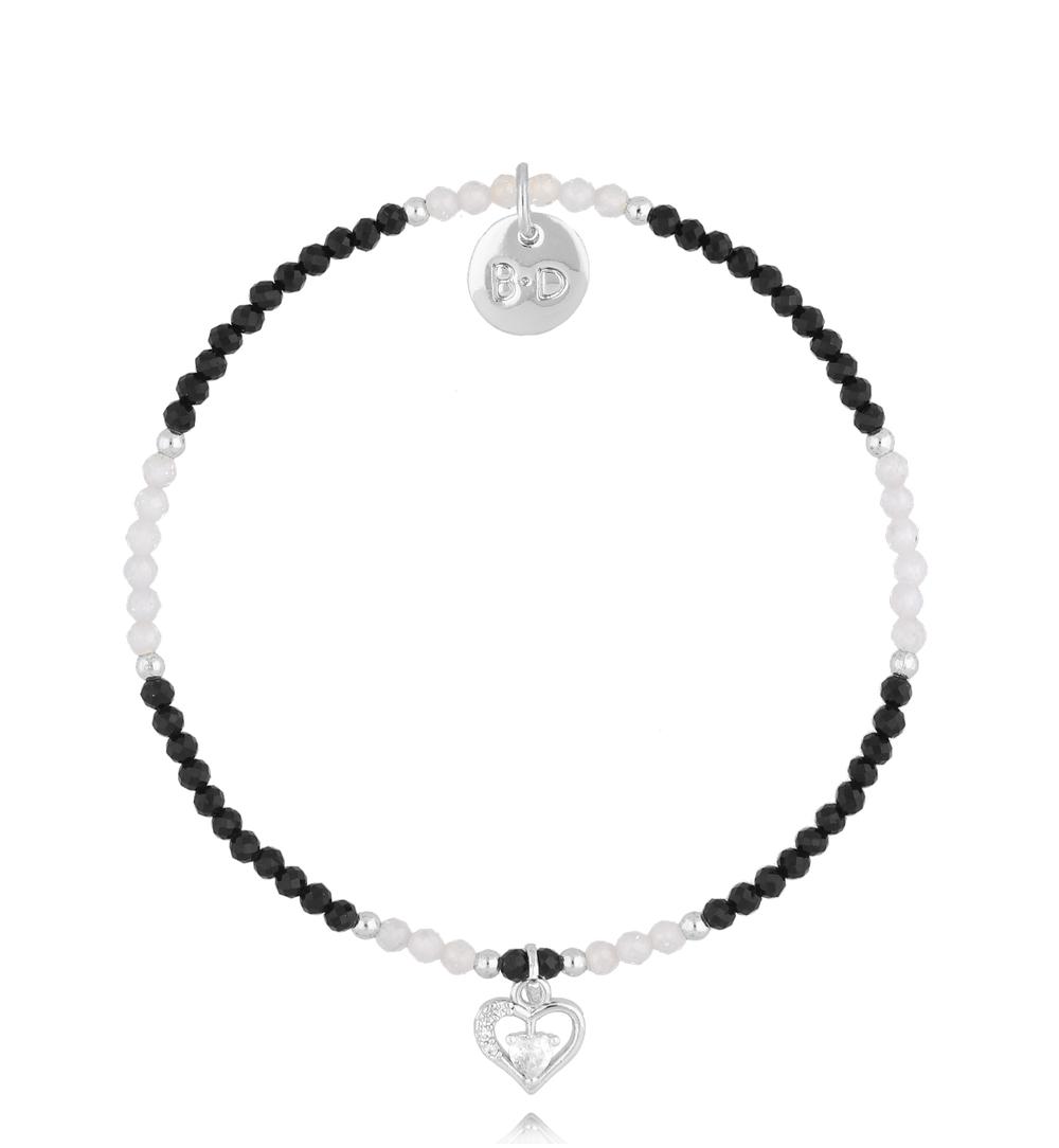 Bransoletka z turmalinami i sercem Cimarron BTW2292