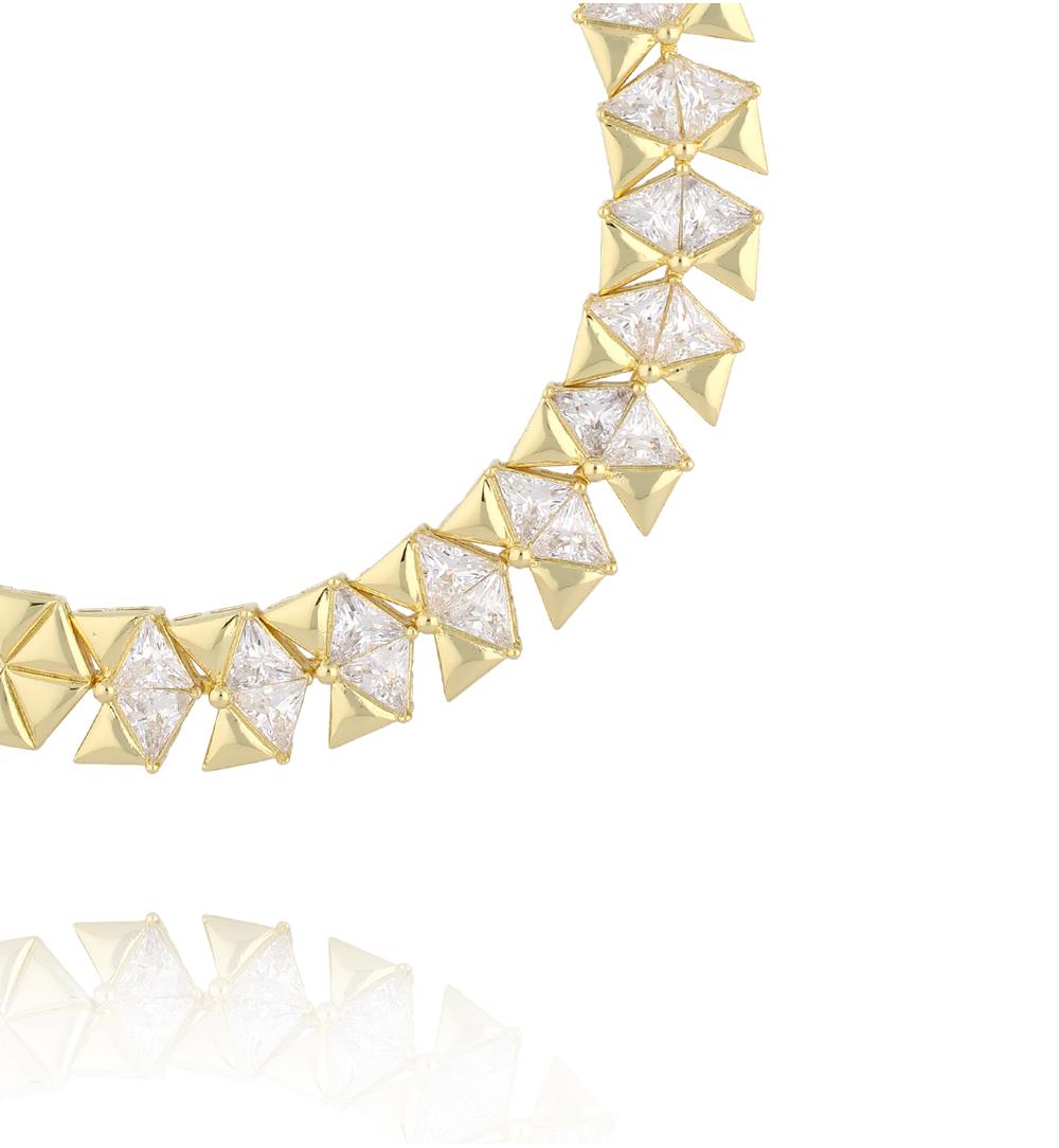 Bransoletka z geometrycznymi kryształami BSS0273