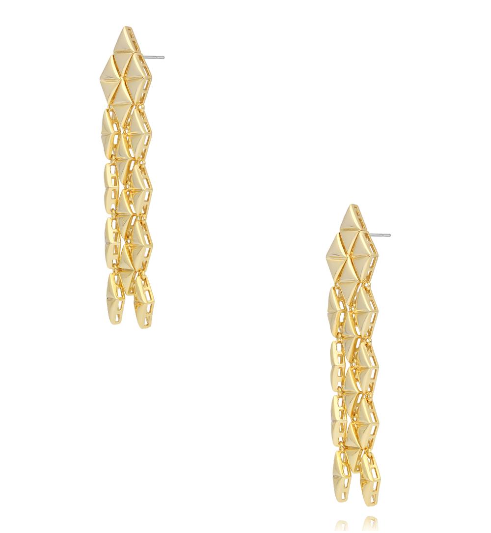 Kolczyki geometryczne złote KSS2244